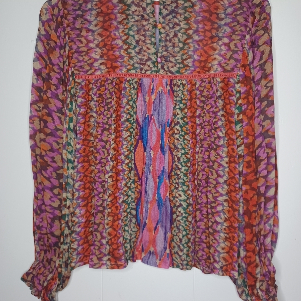 Anthropologie Multicolor Patterned Blouse - Picture 6 of 11